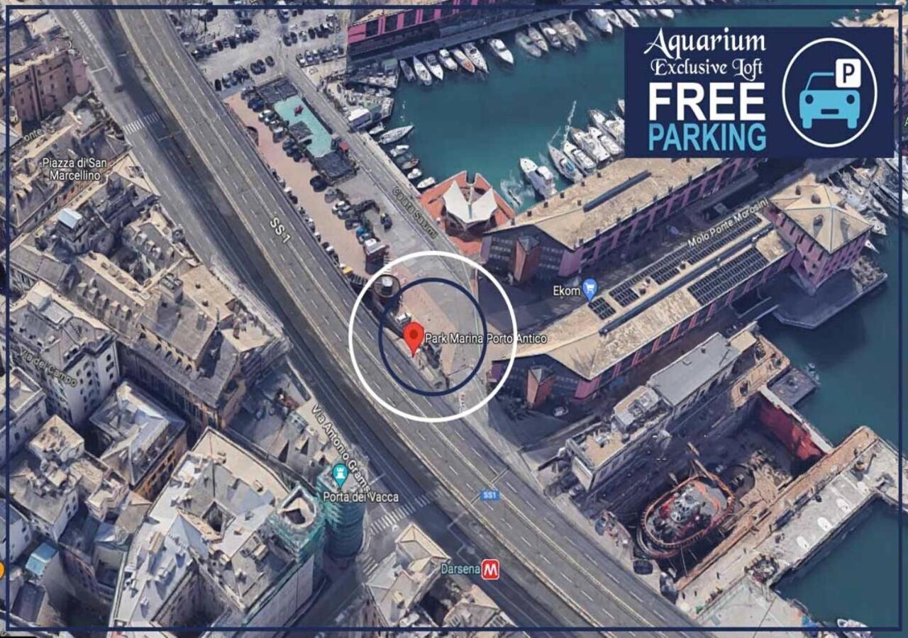 Aquarium Exclusive Loft - Private Parking Apartment Генуа Екстериор снимка